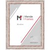 Marco de fotos MendeFrames H740 Shabby-Chic blanco 45x60 cm con vidrio normal