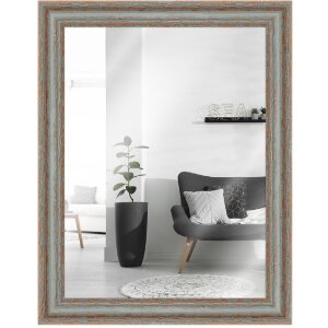 Espejo de pared MendeFrames H740 Shabby-Chic 50x75 cm gris