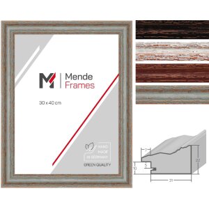 Marco de fotos MendeFrames H740 Shabby-Chic en madera maciza 3,9 cm de perfil