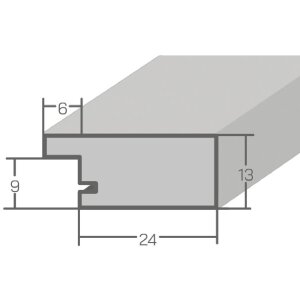 Marco de fotos MendeFrames H720 estilo casa de campo 60x60 cm color durazno con cristal de museo