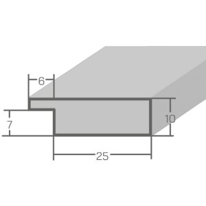 Marco de fotos MendeFrames H710 Shabby-Chic 20x60 cm creme con vidrio decorativo
