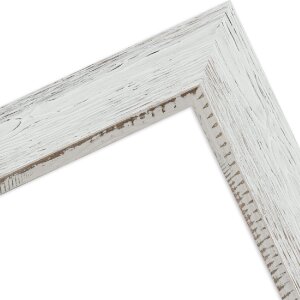 Marco de fotos vintage MendeFrames H690 45x60 cm blanco con vidrio artesanal