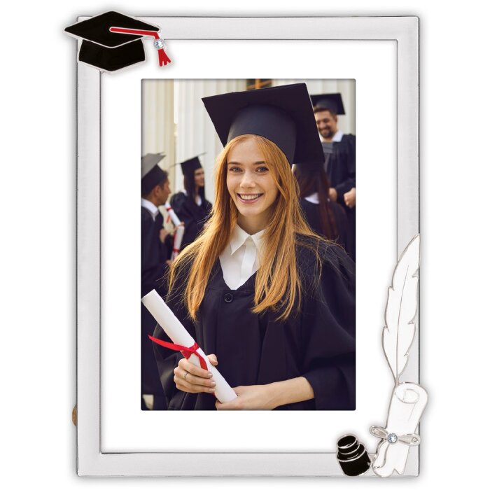 ZEP Columbia Portraitrahmen silber 13x18 cm Metallrahmen mit Passepartout