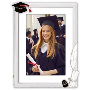 ZEP Columbia Portraitrahmen silber 13x18 cm Metallrahmen mit Passepartout