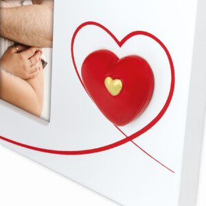 Marco de fotos ZEP Roberta blanco con corazones 10x15 cm...