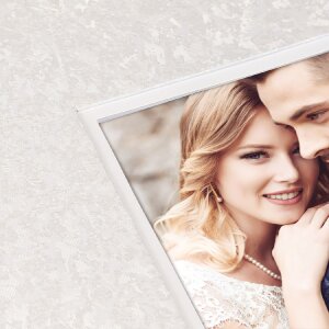 Álbum de boda ZEP Clarissa blanco 32x32 cm con estampado en ventana 100 páginas