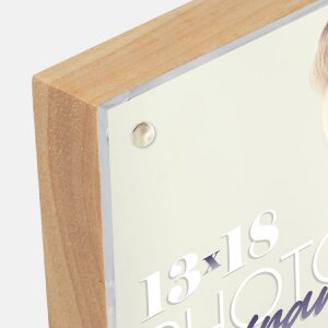 Marco de fotos acrílico Clark natural 15x20 cm con cierre magnético