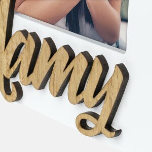 Marco de fotos de madera Mamy 10x15 cm vertical