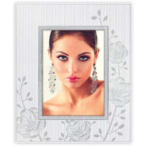 Marco de fotos de vidrio ZEP Taormina plata 13x18 cm...