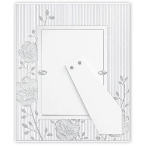 Marco de fotos de vidrio ZEP Taormina plata 13x18 cm retrato con soporte