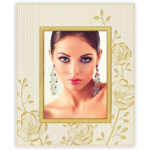 Marco de fotos de vidrio ZEP Taormina dorado 13x18 cm...