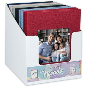 Álbum de Fotos Nevada 36 Fotos 13x19 cm Cubierta de Lino en 6 Colores