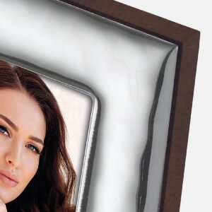 Marco de fotos Velletri de metal con acabado plateado y...