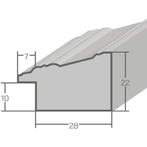 Espejo de pared MendeFrames H650 Barroco 42x59,4 cm blanco