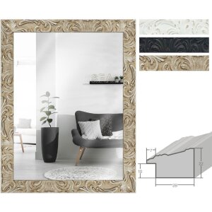 Marco de fotos barroco H650 de madera maciza, todos los colores y tamaños