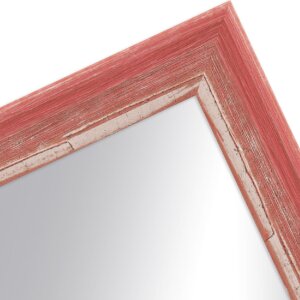 Espejo de pared MendeFrames H640 Shabby-Chic Rojo 50x65 cm