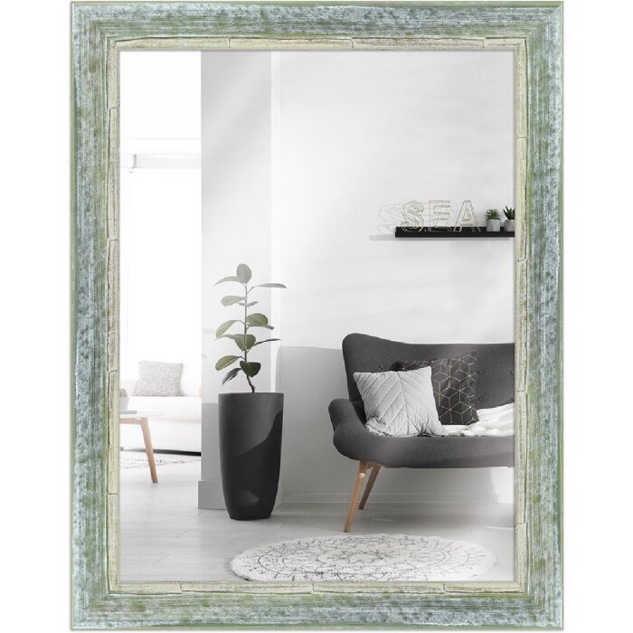 Espejo de pared MendeFrames H640 Shabby-Chic verde 50x65 cm