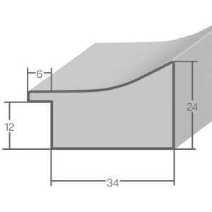 Espejo de pared MendeFrames H620 Antiguo 59,4x84,1 cm color marfil