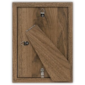 Marco de fotos Bergen marrón 4 tamaños marco de madera con soporte cristal transparente