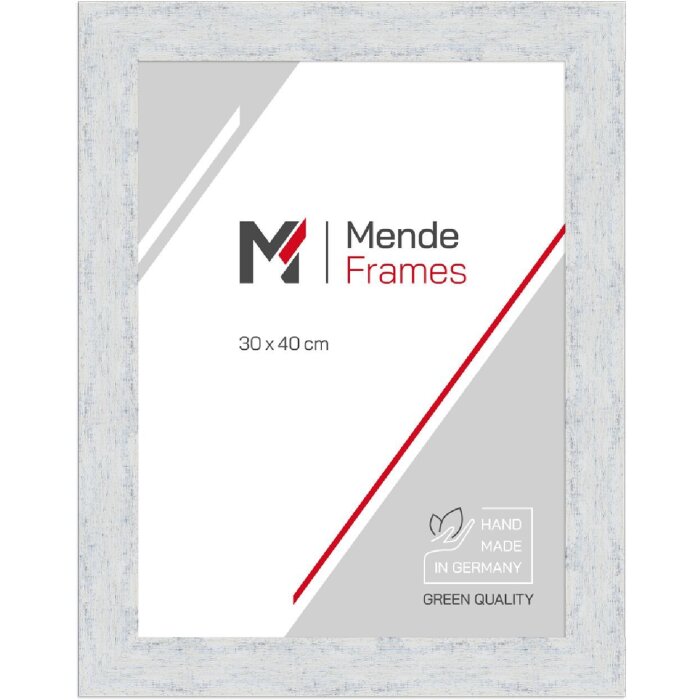Marco de fotos MendeFrames H610 Estilo Vintage Blanco 45x60 cm con Vidrio Antirreflejo