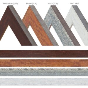 Espejo de pared MendeFrames H610 Estilo Vintage Blanco 50x50 cm