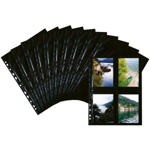 Fundas Fotophan-Sight 9x13cm alto negro 10 fundas