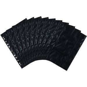 Fundas visibles Fotophan 9x13cm apaisadas negro 10 fundas