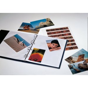 Fundas visibles Fotophan 10x15cm apaisadas negro 10 fundas
