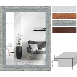 MendeFrames H610 Vintage Wandspiegel Massivholz in verschiedenen Farben Größen