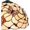 LumiLamp 5LL-770 Pantalla Tiffany Ø 30x20 cm Beige Rosa Cristal Mariposa