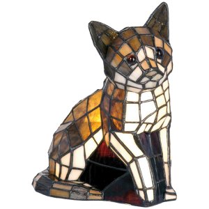Lámpara de mesa Tiffany Gato 24x20 cm