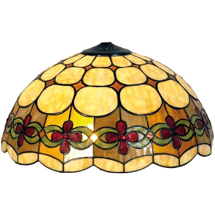 Pantalla Tiffany de vidrio coloreado Ø 40 cm