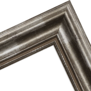 Marco de fotos MendeFrames H550 Antiguo plateado 60x60 cm Vidrio de arte