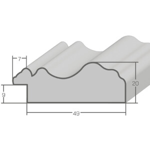 Espejo de pared MendeFrames H550 Antiguo plateado 70x100 cm