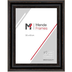 Marco de fotos antiguo MendeFrames H550 de madera maciza, color y tamaño elegible, opciones de vidrio disponibles