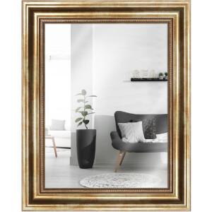 Espejo de pared MendeFrames H550 Antiguo en madera maciza, plata, oro, negro o blanco 20x30 hasta 70x100 cm