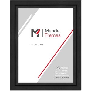 Marco de fotos MendeFrames H540 Moderno negro texturizado 42x59,4 cm Vidrio decorativo