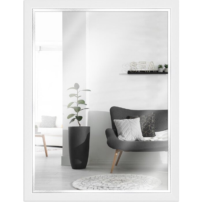 Espejo de pared MendeFrames H490 Moderno blanco 13x18 cm H490-001-013-018S-00