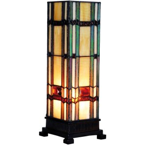 Lámpara de pie Tiffany de colores Cristal 12,5x35 cm