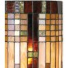LumiLamp 5LL-9112 Lámpara de pared Tiffany 20x11x36 cm Semicírculo de cristal marrón beige