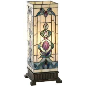 Lámpara de mesa Tiffany de colores Vidrio 18x45 cm