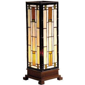 LumiLamp 5LL-9332 Lámpara de mesa Tiffany 12x12x35...