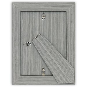 Marco de fotos de madera ZEP ASOS con efecto pasepartíto en gris y natural 10x15-15x20 cm