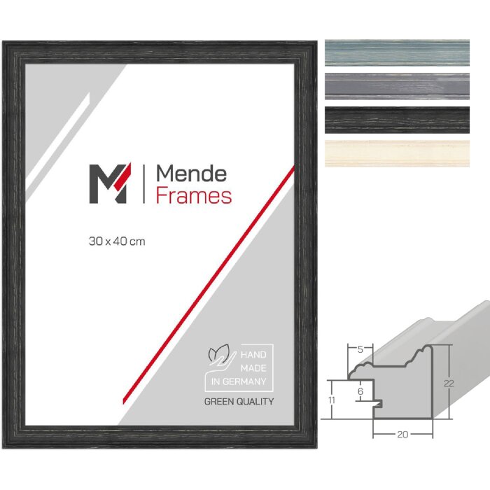 Marco de fotos MendeFrames H470 estilo rural 4 colores 10x10 hasta 50x75 cm