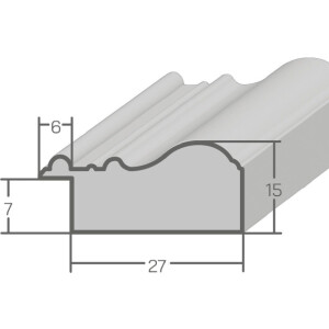 Espejo de pared MendeFrames H450 Antik silber 30x90 cm