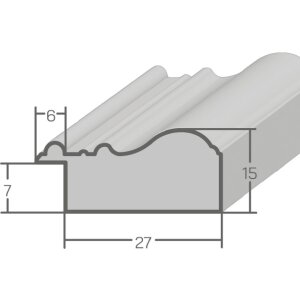 Espejo de pared MendeFrames H450 Plateado antiguo 59,4x84,1 cm
