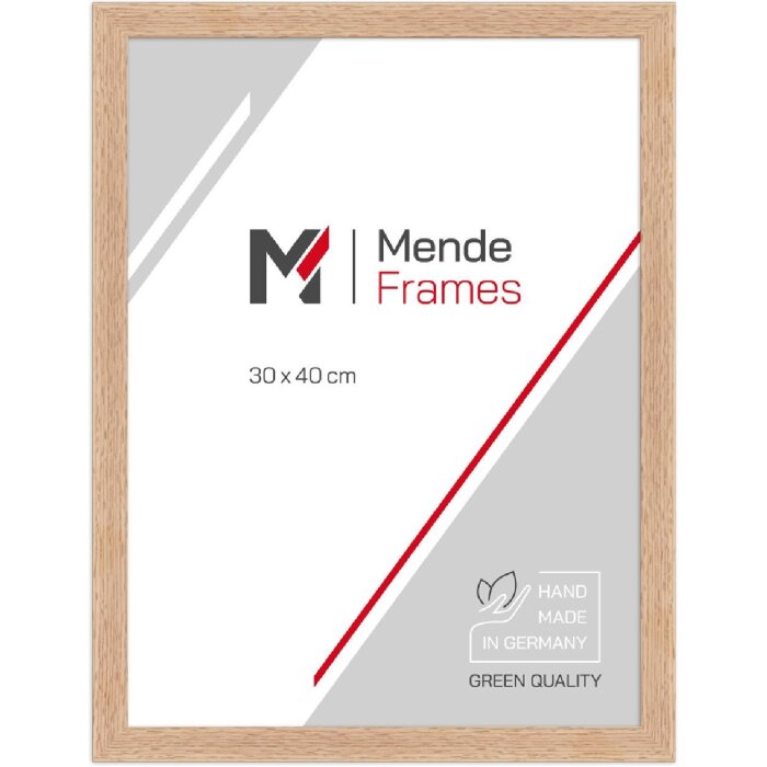 Marco de fotos de madera MendeFrames H430 Klassik roble 13x13 cm cristal transparente
