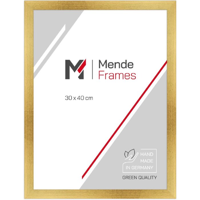 Marco de fotos de madera MendeFrames H430 Clásico dorado 30x30 cm con cristal decorativo