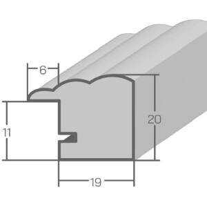 Marco de fotos MendeFrames H410 estilo rural roble 20x25 cm cristal de museo