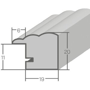 Marco de fotos MendeFrames H410 estilo casa de campo 20x40 cm vidrio de arte